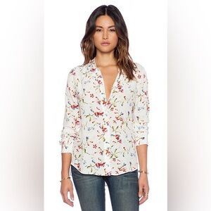 Equipment White Floral Button-Down Shirt